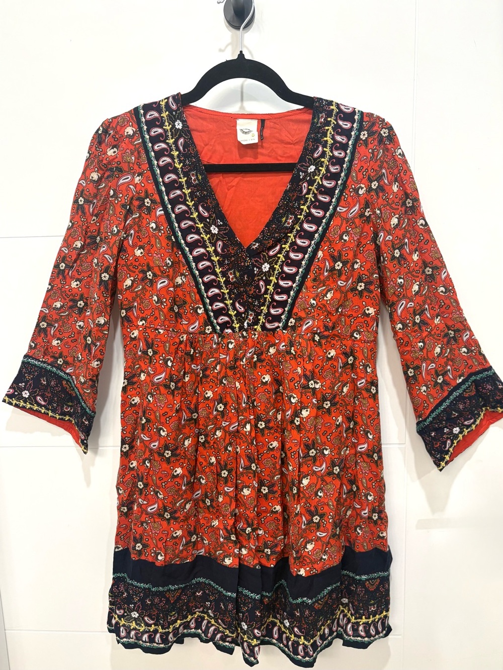Anthropology akemi + Kin over sized detailed Bohemian Red dress never worn